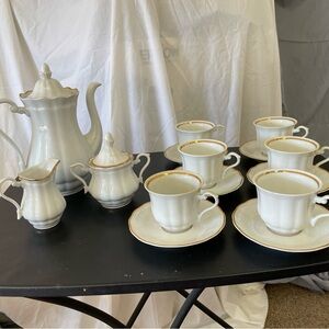 White Porcelain Tea/Coffee Set by Wałbrzych